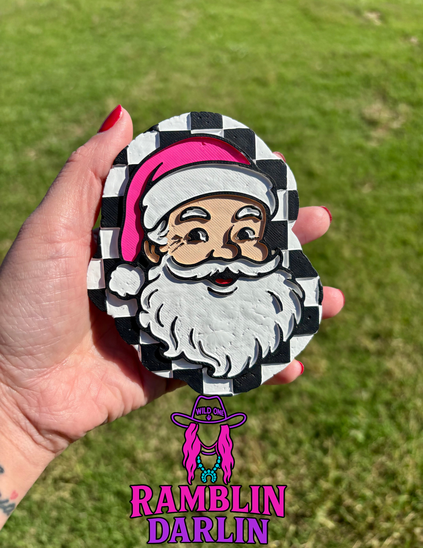 Checkered Santa Mold