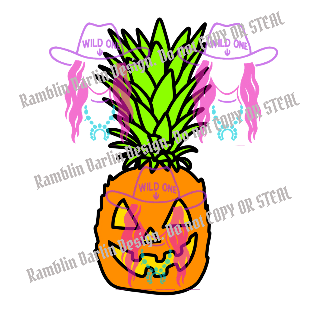 Halloween Pineapple PNG file
