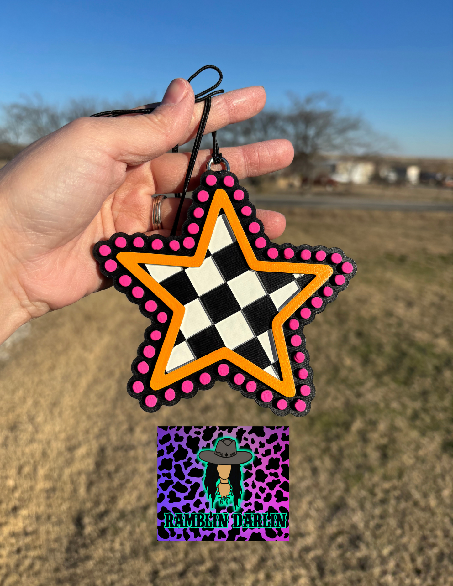 Checkered Star Jewelry Mold ©️