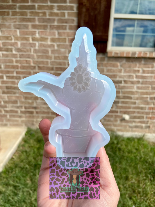 Green Western Middle Finger Mold