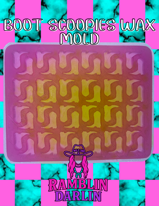 Boot Design Scoopies Wax Melt Mold