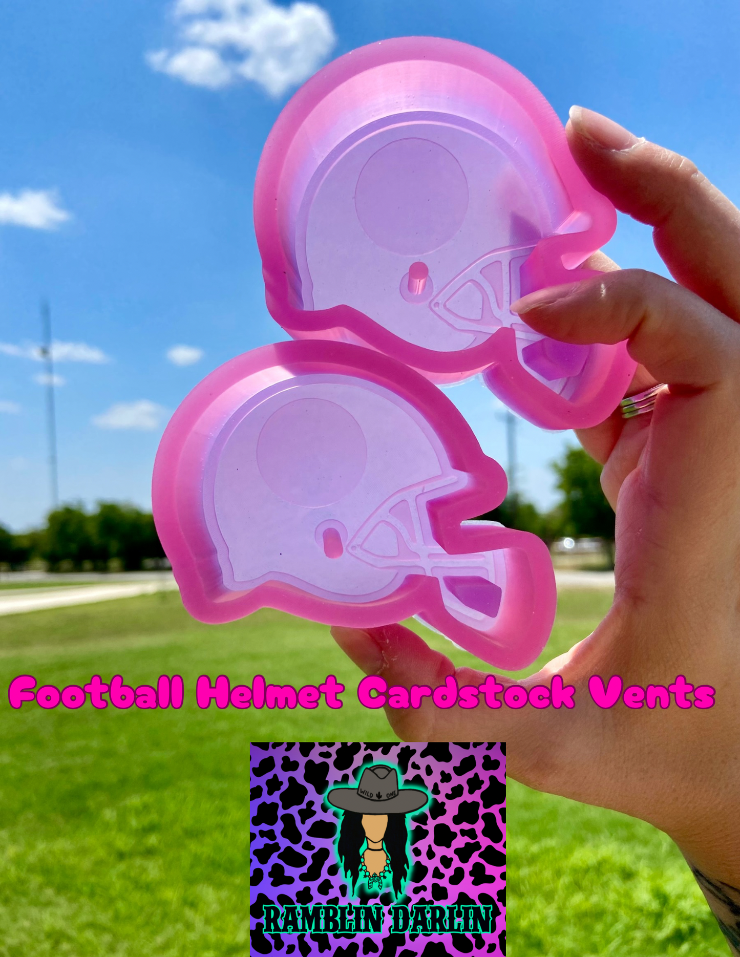 Cardstock Football Helmet Vent Molds (2pk)