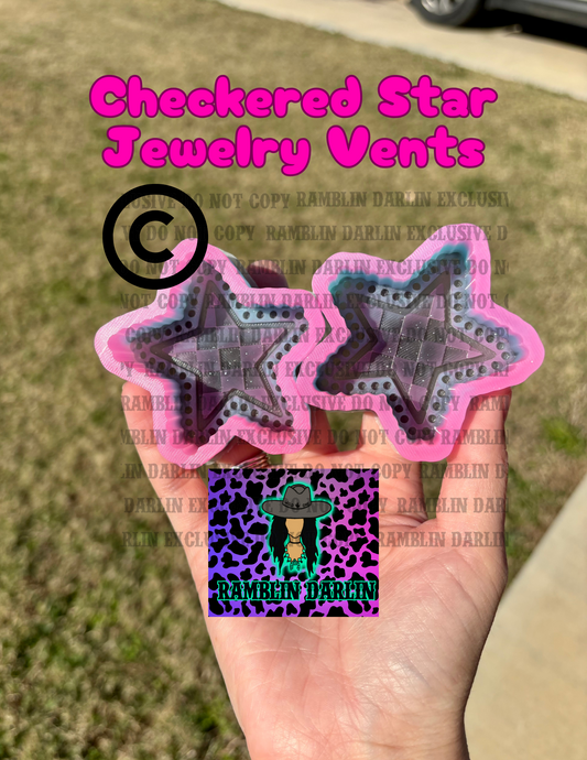 Checkered Star Jewelry Vent Molds (2pk)©️