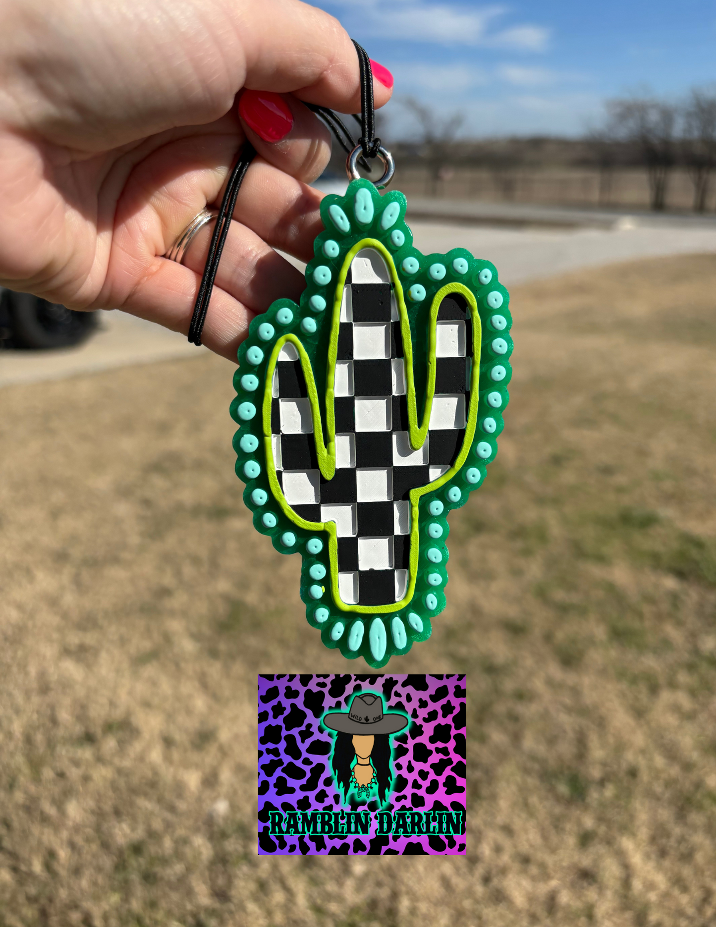 Checkered Cactus Jewelry Mold ©️