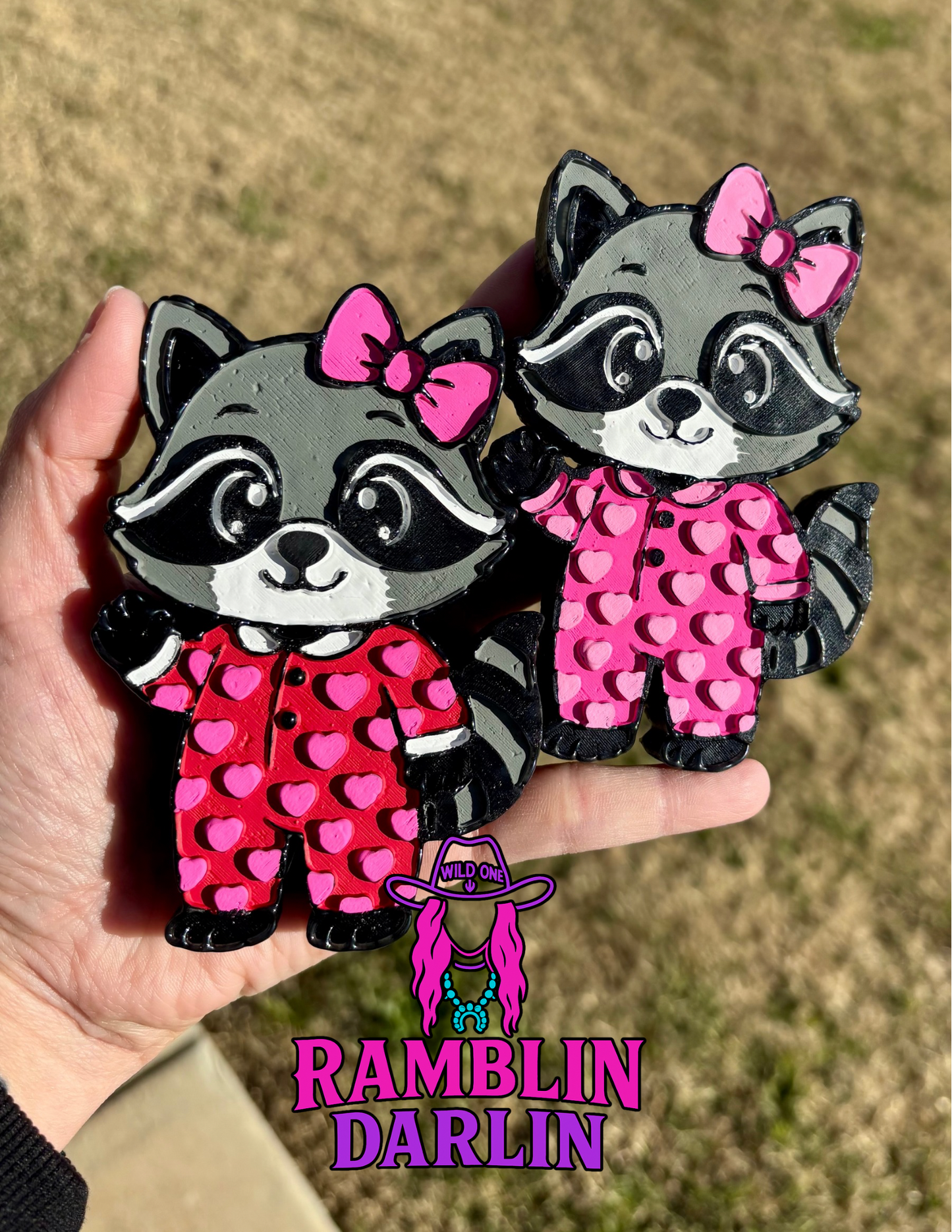Heart PJs Raccoon Mold