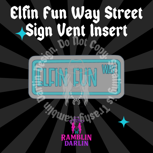 Street Sign Vent Insert Molds (2pk)