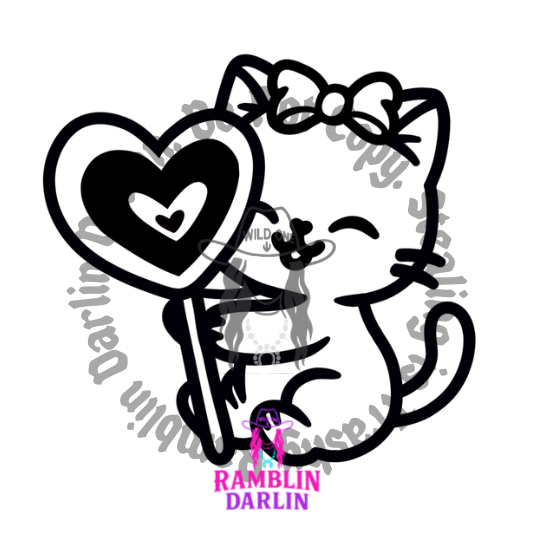 Lollipop Kitten PNG file