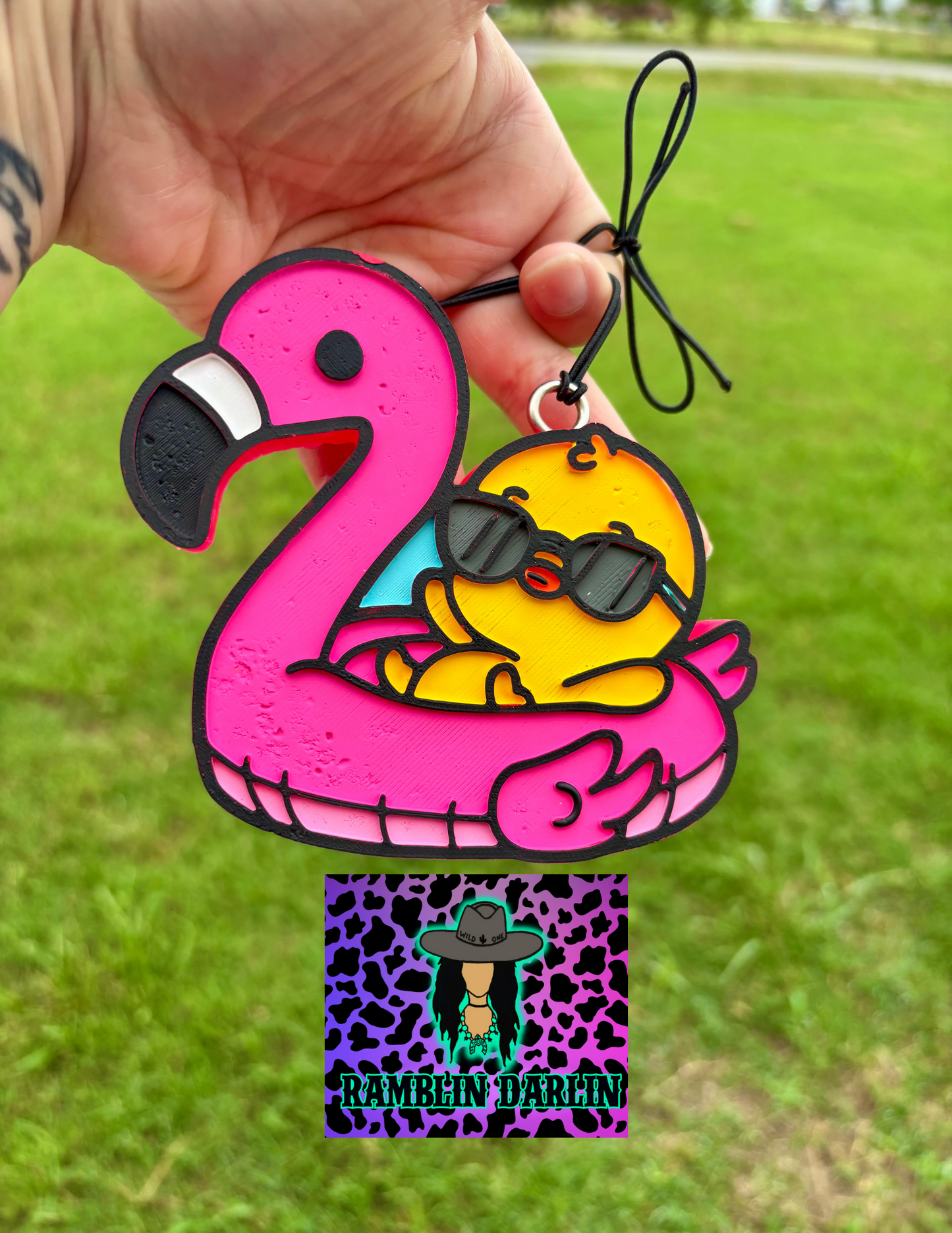 Chick in Flamingo Floaty Mold