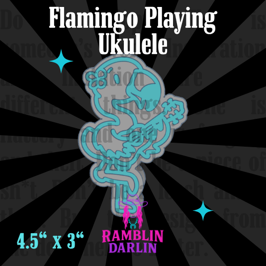 Flamingo Playing Ukulele Mold