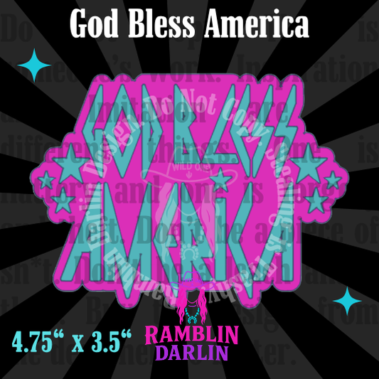 God Bless America Mold