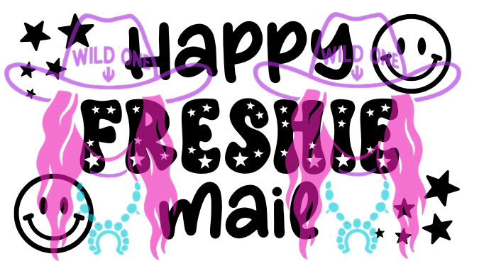Happy Freshie Mail 2.25"x 1.25" Thermal Label (qty 100)