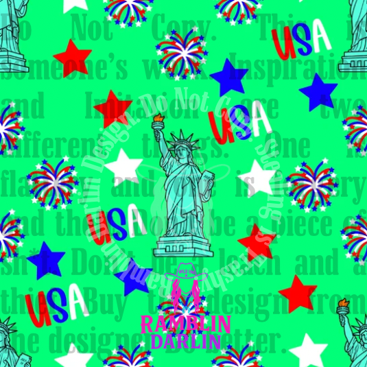 Fourth of July Seamless PNG file