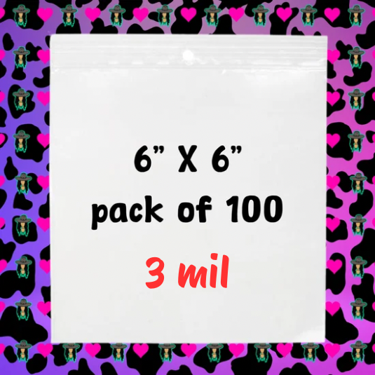 6x6 Polypropylene Bags 3 mil (100 pk)
