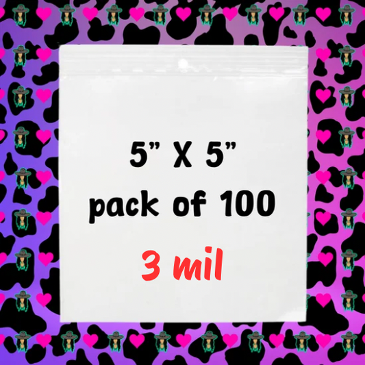 5x5 Polypropylene Bags 3 mil (100 pk)