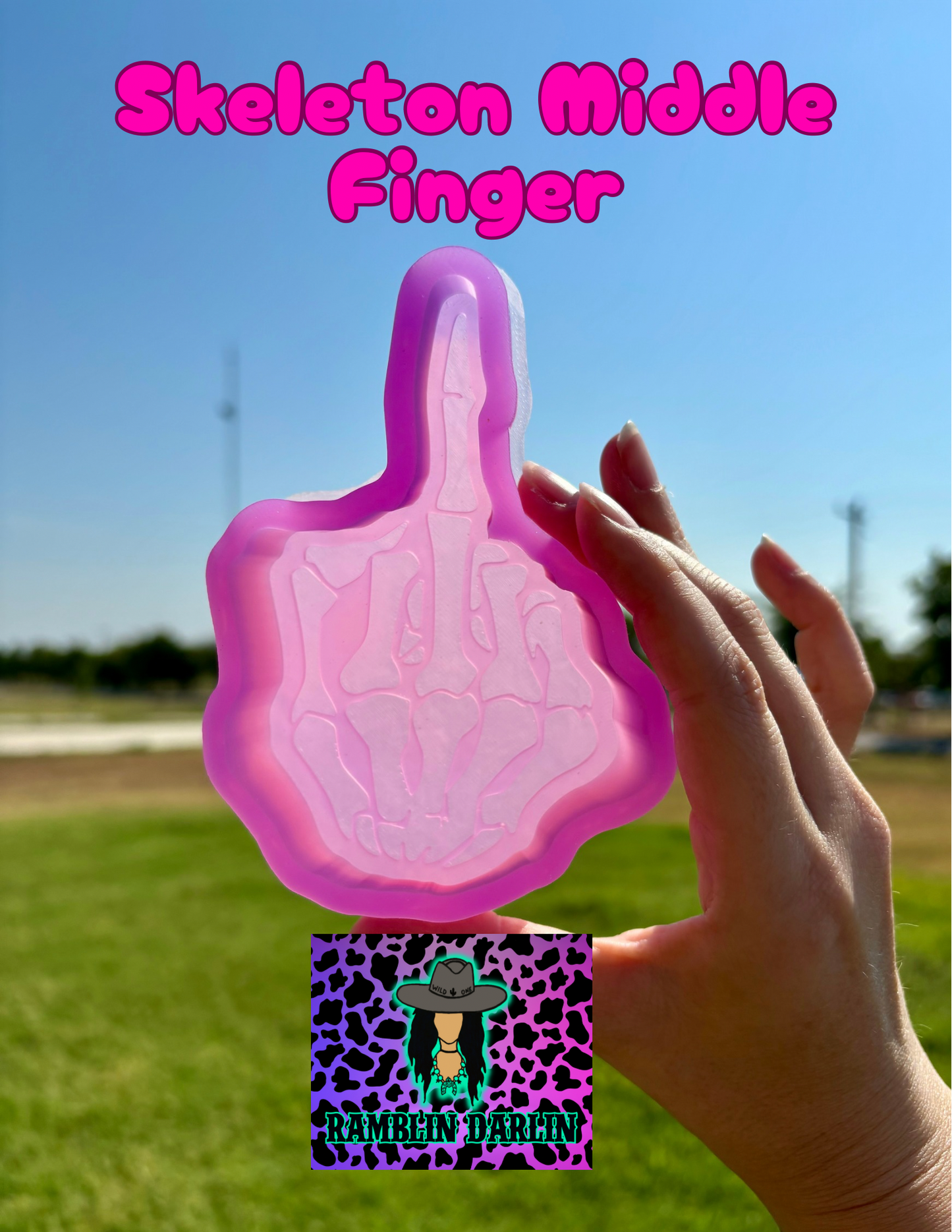 Skeleton Middle Finger Mold