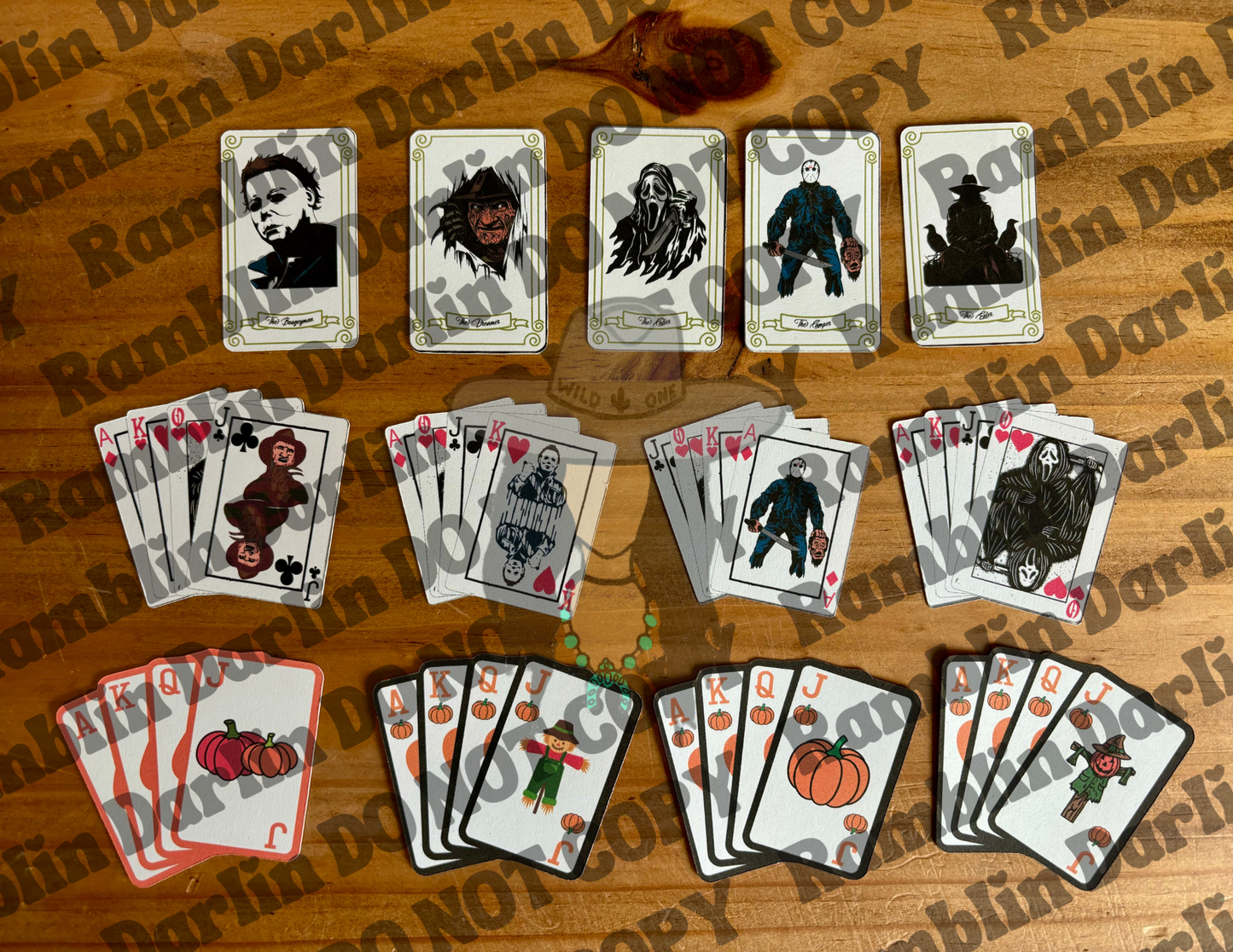 2" Halloween/Fall Playing Cards (10pk)