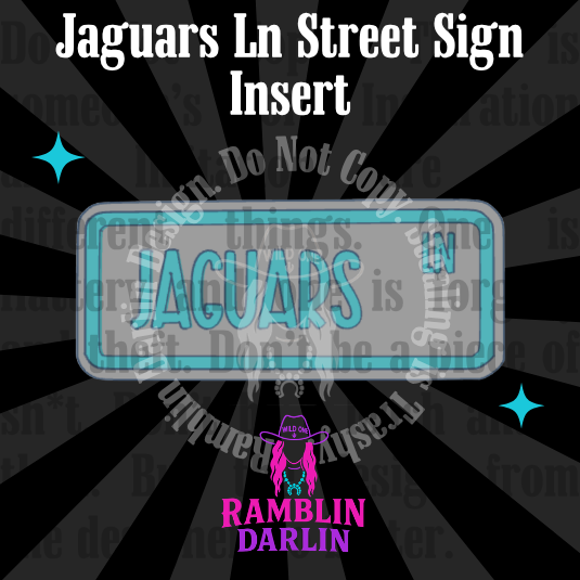 Street Sign Insert Mold