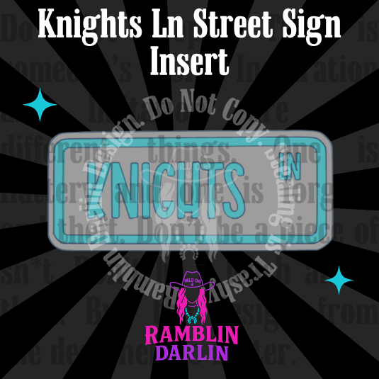 Street Sign Insert Mold