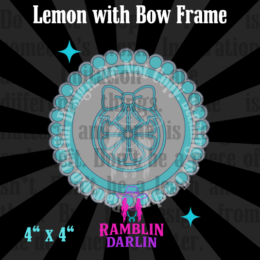 Lemon with Bow Frame Mold