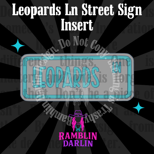 Street Sign Insert Mold