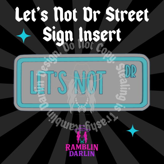 Street Sign Insert Mold