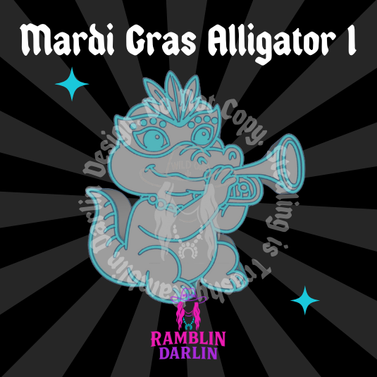 Mardi Gras Alligator 1 Mold