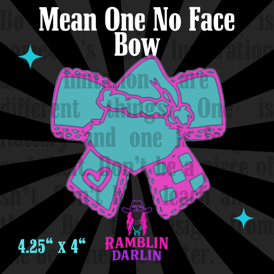Mean One Bow No Face Mold