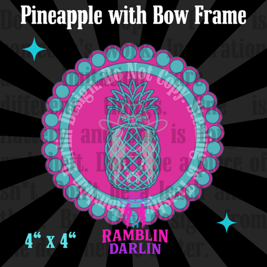 Pineapple with Bow Frame Mold