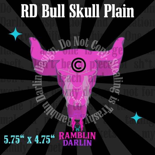 RAMBLIN Bull Skull Plain Mold ©️