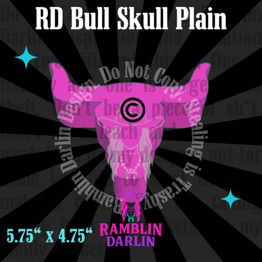 RAMBLIN Bull Skull Plain Mold ©️