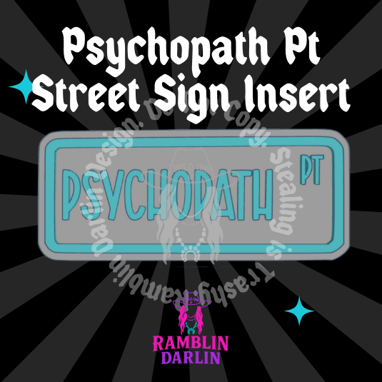 Street Sign Insert Mold