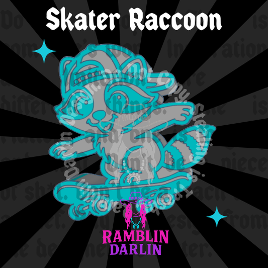 Skater Raccoon Mold
