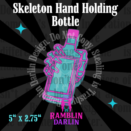Skeleton Hand Holding Bottle Mold