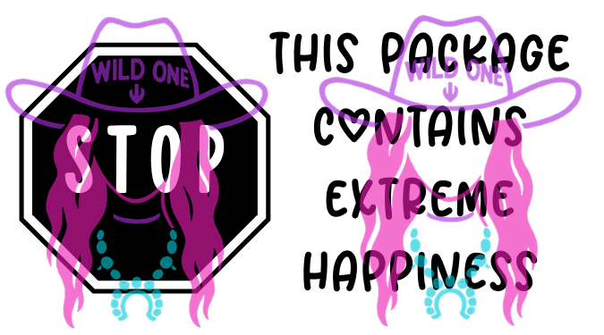 Stop This Package Contains Extreme Happiness 2.25"x 1.25" Thermal Label (qty 100)