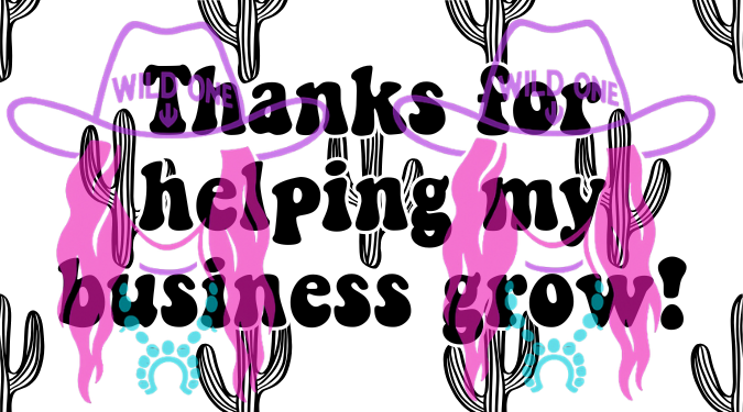 Thank You Cactus Print 2.25"x 1.25" Thermal Label (qty 100)