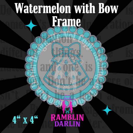 Watermelon with Bow Frame Mold