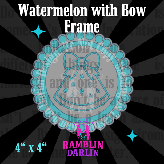 Watermelon with Bow Frame Mold