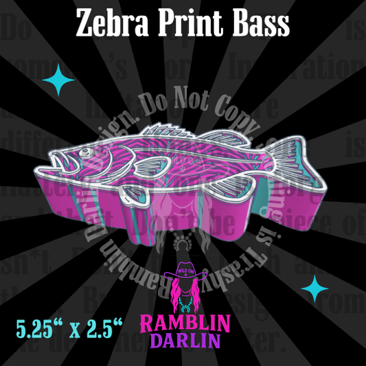 Zebra Print Bass Mold