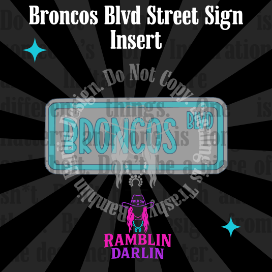 Street Sign Insert Mold