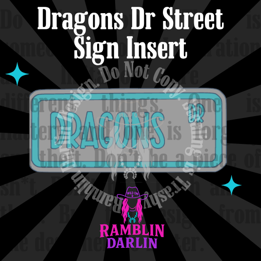 Street Sign Insert Mold