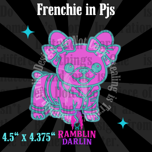 Frenchie in Pjs Mold