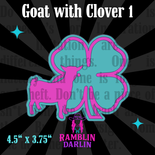 Goat with Clover 1 Mold