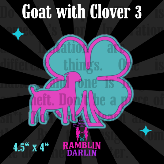 Goat with Clover 3 Mold