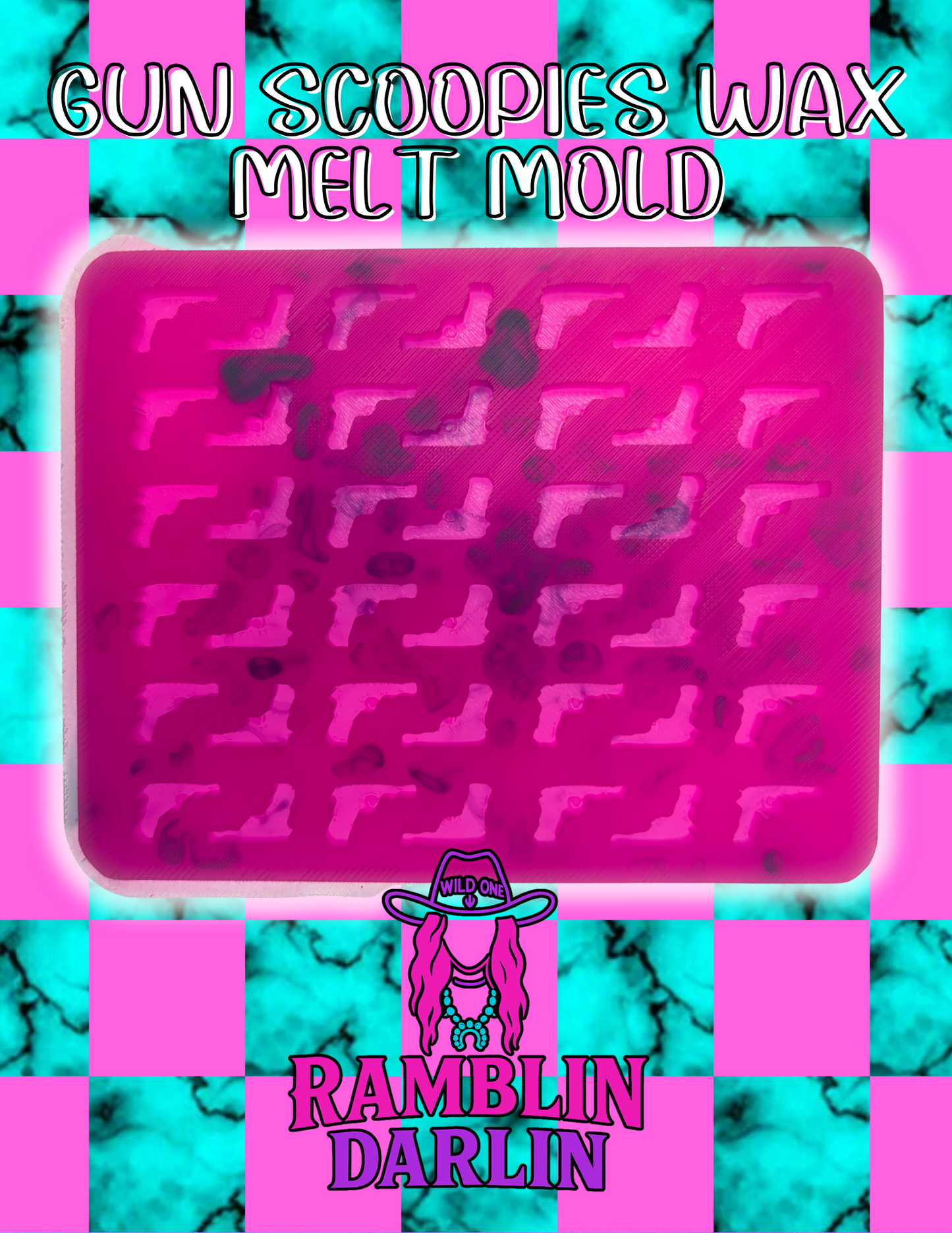 Gun Scoopies Wax Melt Mold