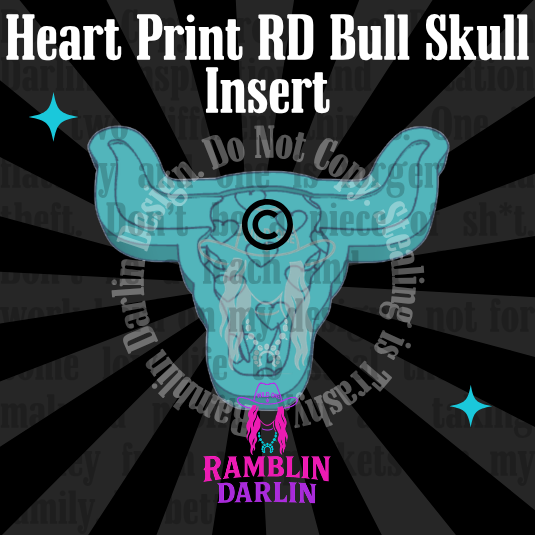 RAMBLIN Bull Skull Insert Mold ©️