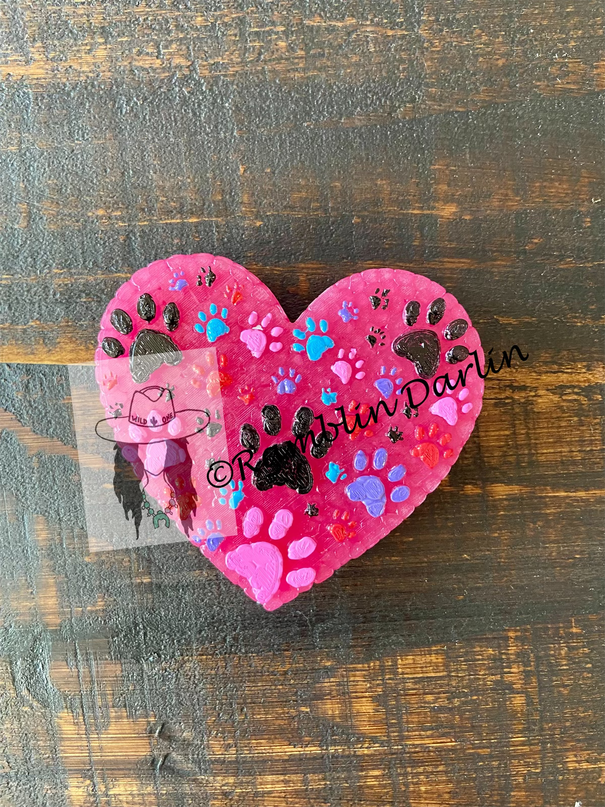 Paw Prints Heart Mold