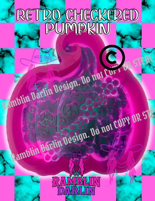 Retro Checkered Pumpkin Mold ©️