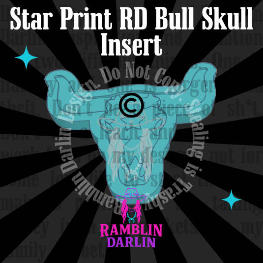RAMBLIN Bull Skull Insert Mold ©️