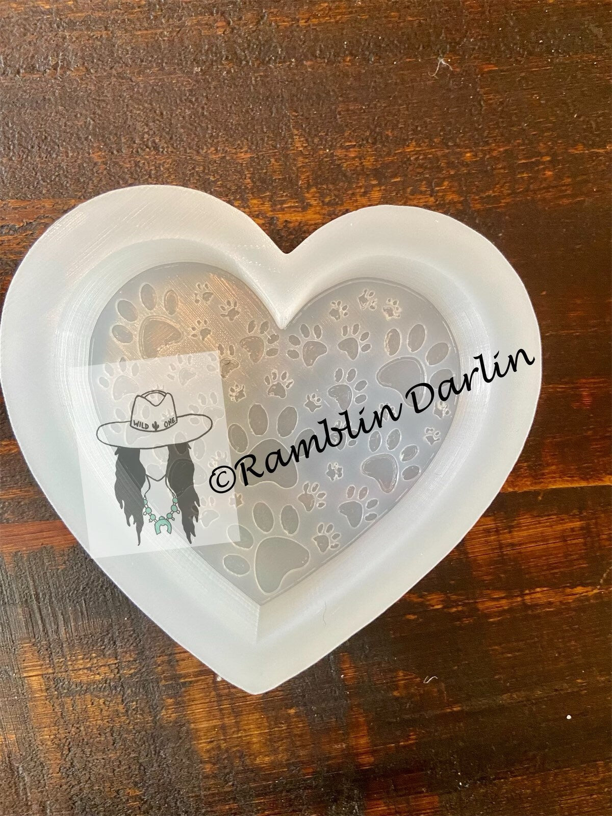 Paw Prints Heart Mold