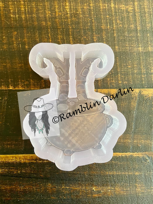 Witch in Cauldron Mold